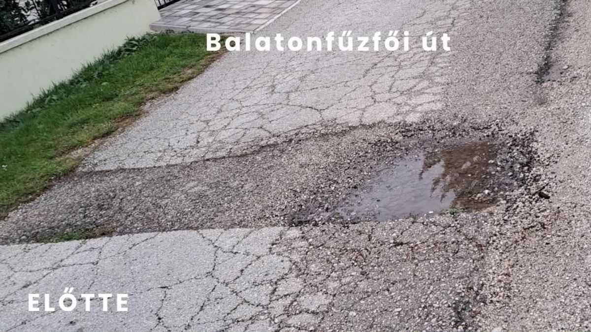 Lezárult az útjavítások első két üteme Balatonalmádiban, ősszel folytatódnak a munkák (galéria)