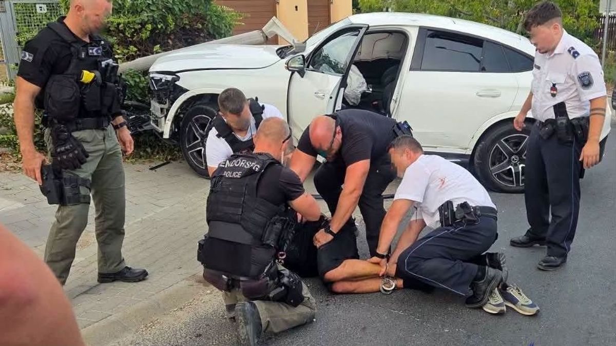 Lövések is eldördültek a Balatonnál: rendőrök elől menekült, végül oszlopnak csapódott (helyszíni fotók)