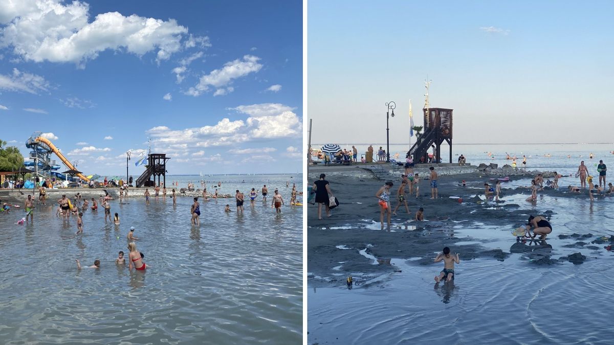 Aggasztó fotókon a Balaton vízszintje: három hét alatt ennyit apadt a tó (galéria)