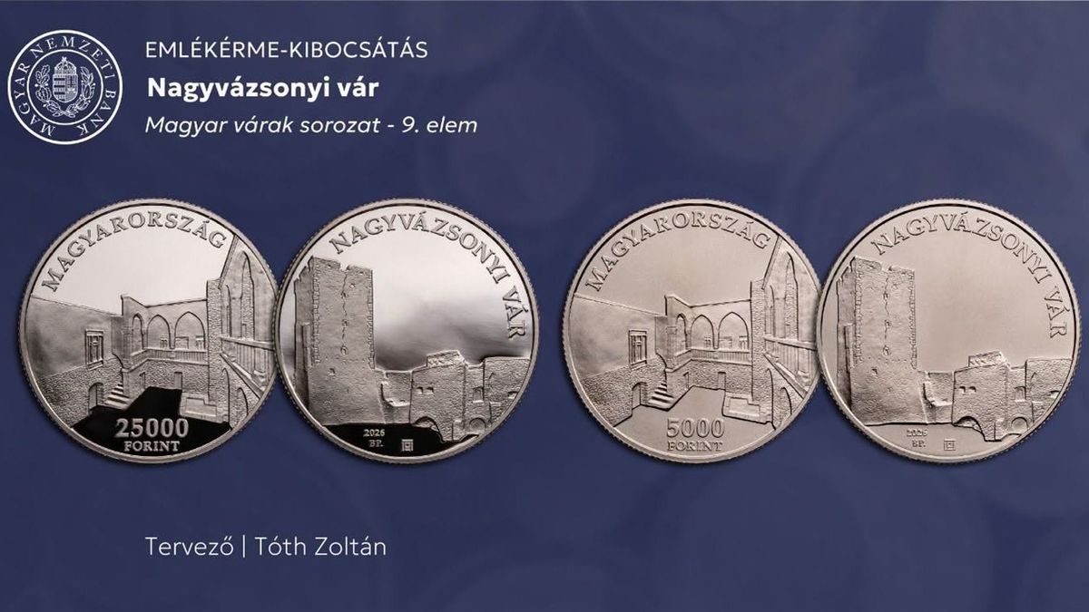 Emlékérmén örökítették meg a nagyvázsonyi Kinizsi-várat
