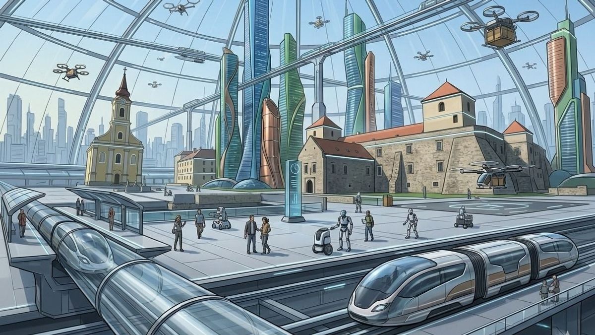 Ilyen lehet a Bakony keleti kapuja szűk 50 év múlva – az AI rajzolt 7 látványtervet (képek)